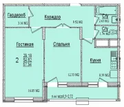 2-х комнатная квартира